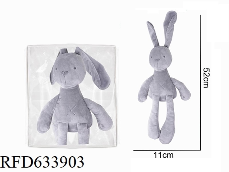 GREY LONG LEGGED RABBIT SOOTHES PLUSH TOY