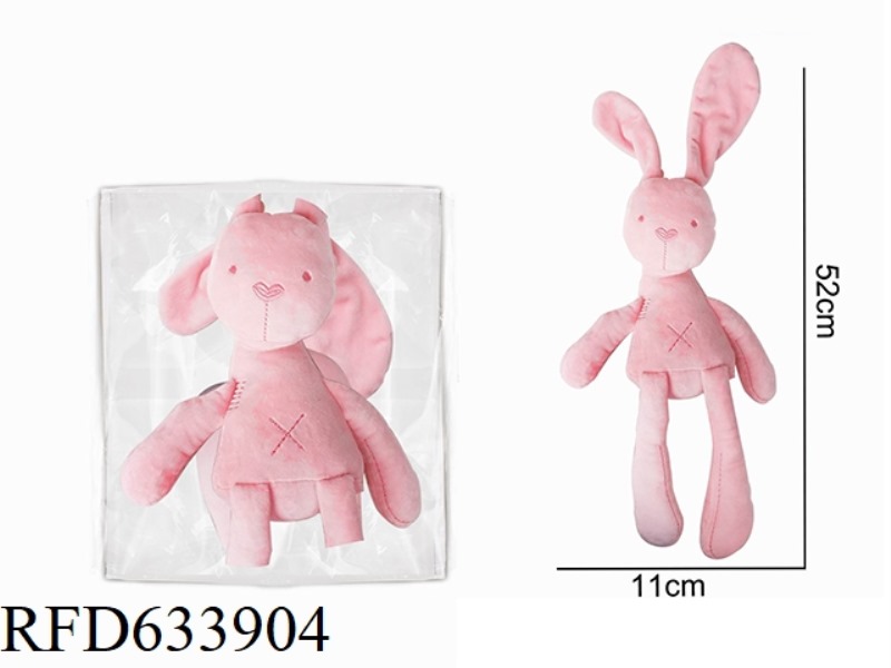 PINK LONG LEGGED RABBIT SOOTHES PLUSH TOY