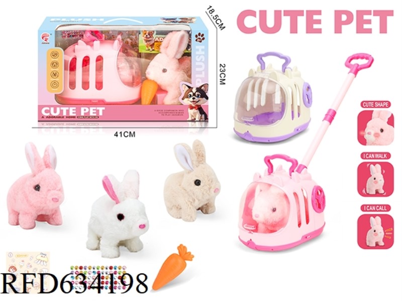 CUTE RABBIT HAND PUSH SPACE CAPSULE