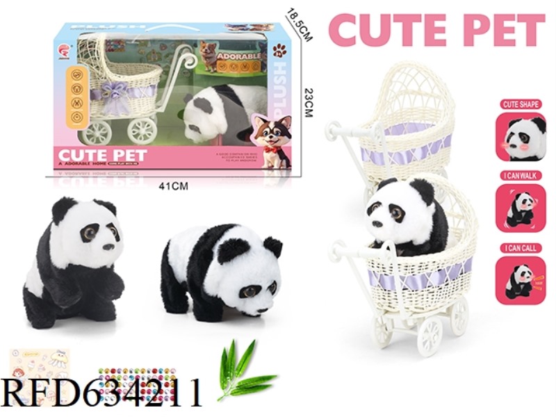 CUTE PANDA MADE BASKET CART