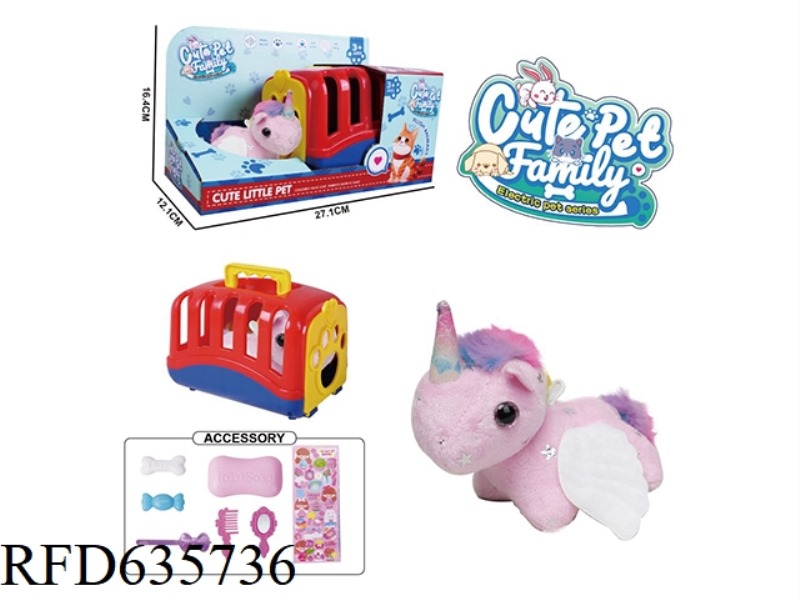CABLE WAGGING TAIL PLUSH WINGED UNICORN TOY
