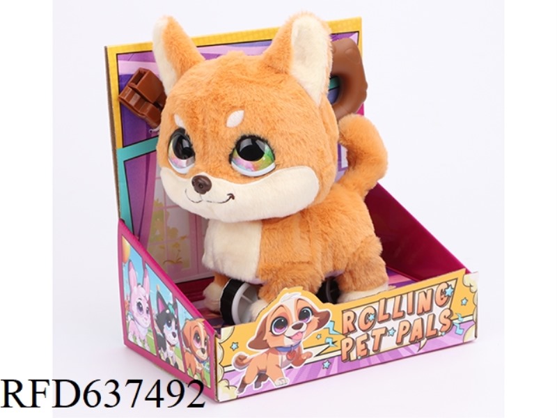 PUSH-AND-ROLL PET SHIBA INU
