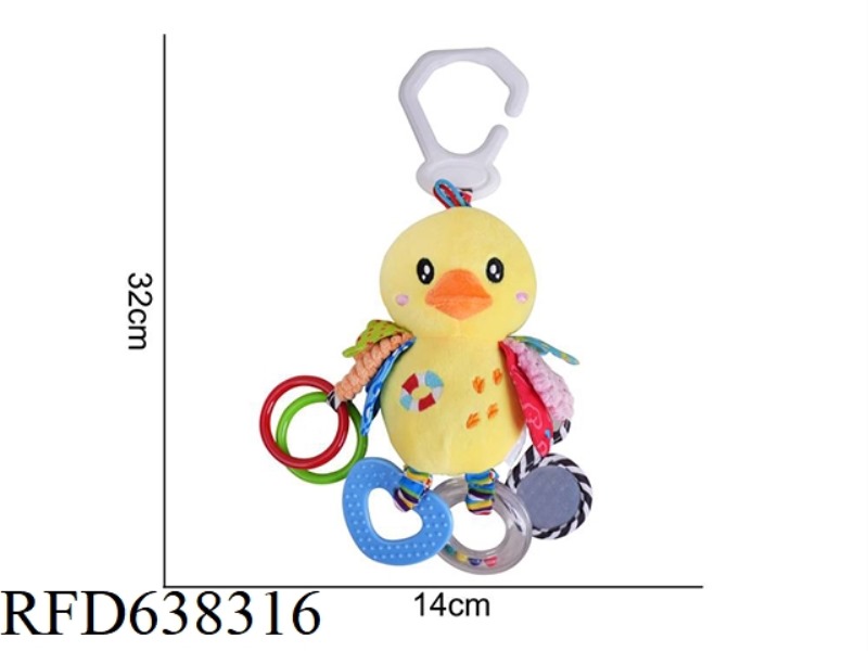 HAPPY MONKEY STUFFED ANIMAL HANGING YELLOW DUCK K-1F
