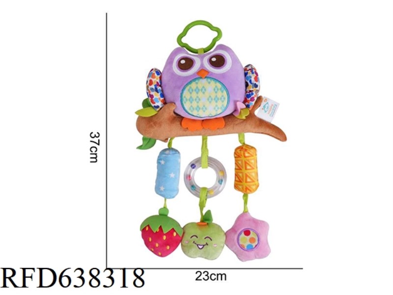 HAPPY MONKEY BIG WIND CHIMES PURPLE OWL K-1G
