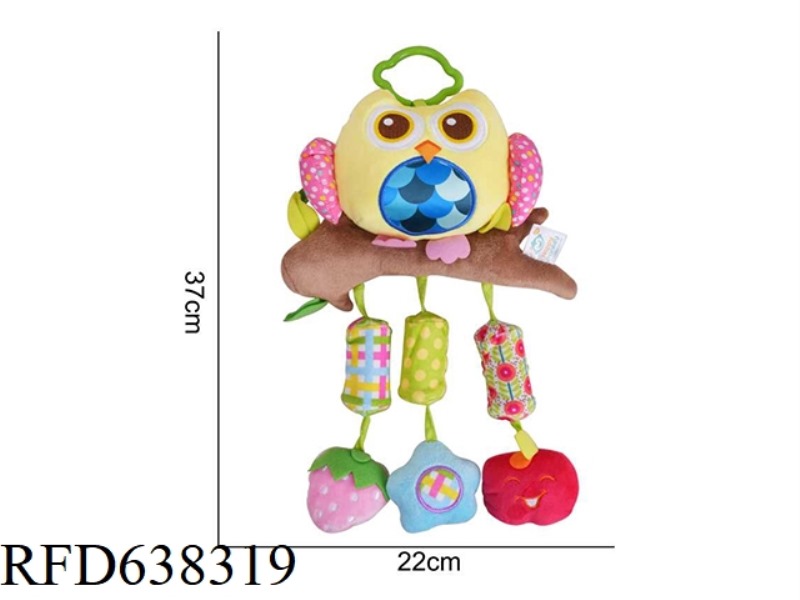 HAPPY MONKEY STUFFED ANIMAL BIG WIND CHIMES YELLOW OWL BIG [10] K-1G