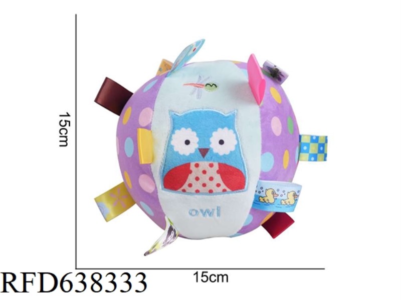 STUFFED ANIMAL DOLOLO BELL BALL OWL B