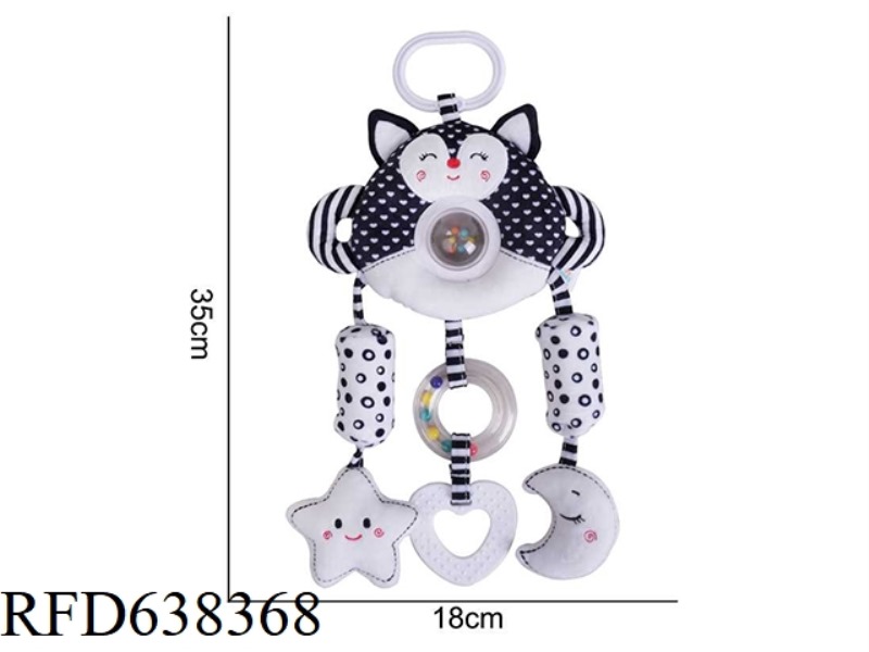 PLUSH TOY TOLOLO BLACK AND WHITE [BIG WIND CHIME] FOX