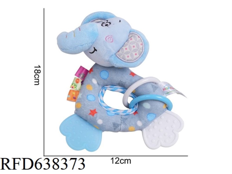 HAPPY MONKEY STUFFED ANIMAL TOOTH GLUE ROUND HAND BELL BLUE LIKE K-1M