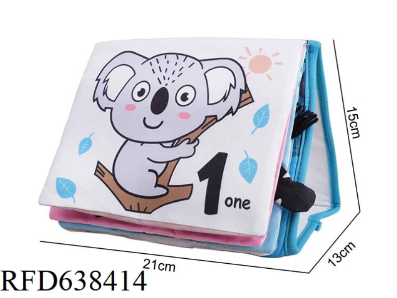 PLUSH TOY AIPINQI TABLE CALENDAR CLOTH BOOK WITH DISTORTING MIRROR KOALA [BLUE EDGE] [12] F-3L