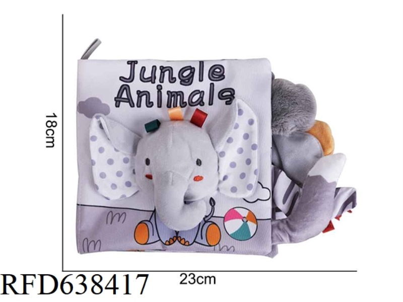 PLUSH TOY AIPINQI TAIL CLOTH BOOK GRAY ELEPHANT [-791] F-4B