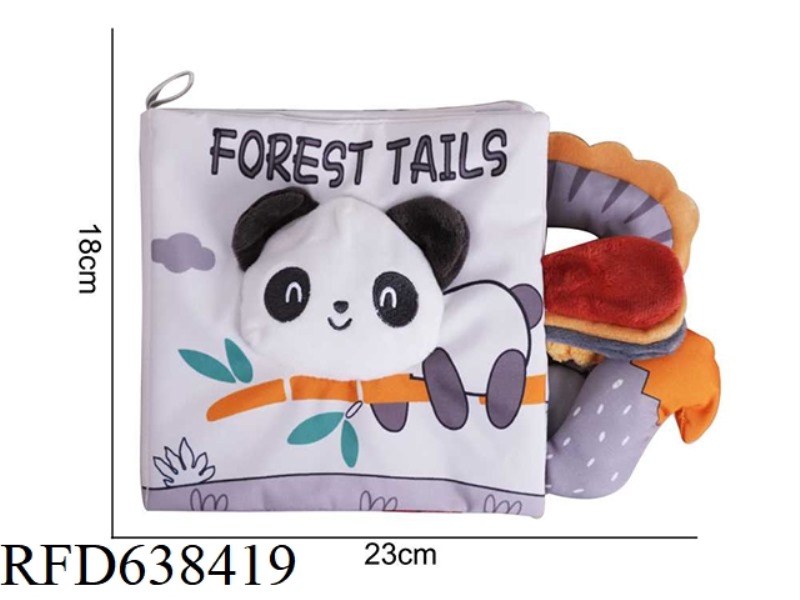 PLUSH TOY AIPINQI TAIL CLOTH BOOK GRAY PANDA F-4C