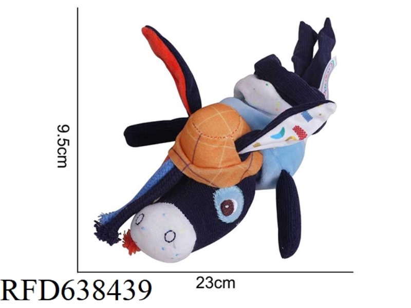 DOLOLO STUFFED ANIMAL PULL JIGGLE BED HANGING DONKEY