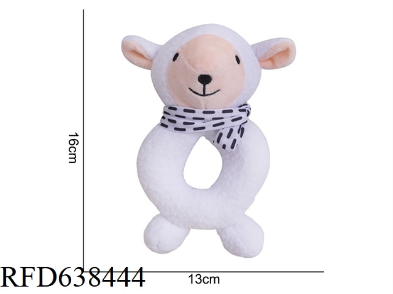 PLUSH TOY DOLOLO HAND CIRCLE WHITE SHEEP