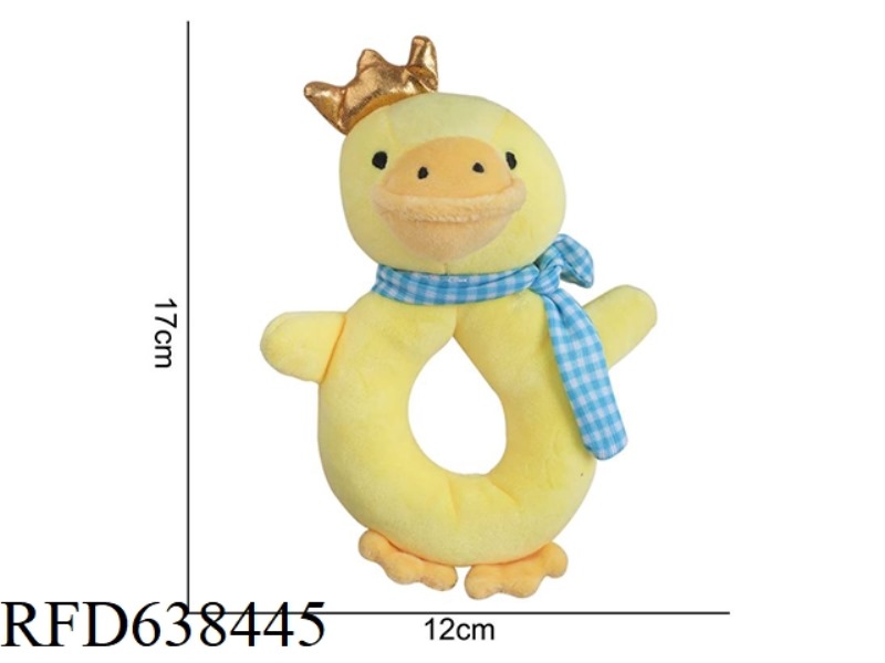PLUSH TOY DOLOLO HAND RING YELLOW DUCK