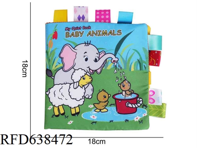 PLUSH BBSKY LABEL CLOTH BOOK ANIMAL BABY X-F2