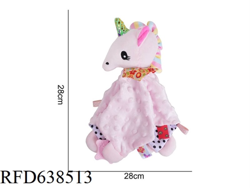STUFFED BBSKY BUBBLE COMFORTER TOWEL UNICORN PINK