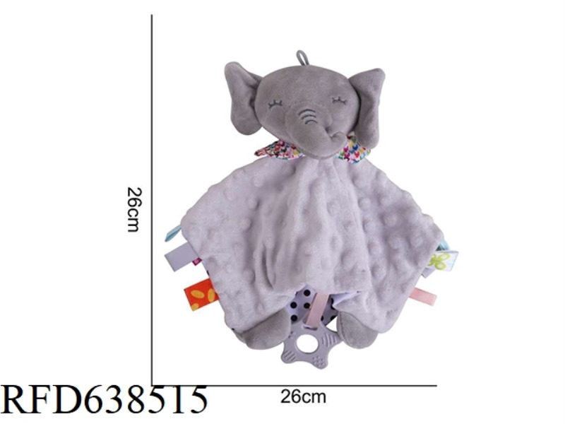 PLUSH BBSKY BUBBLE COMFORTER TOWEL GREY ELEPHANT
