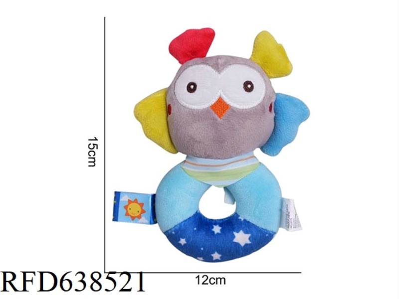 STUFFED BBSKY ROUND HAND BELL OWL X-A