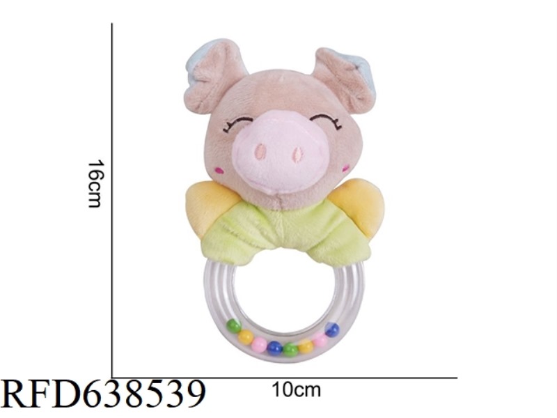 STUFFED BBSKY RUBBER RING HAND BELL PIG X-A
