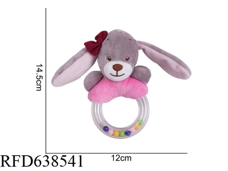 PLUSH BBSKY RUBBER RING HAND RATTLE RABBIT X-A