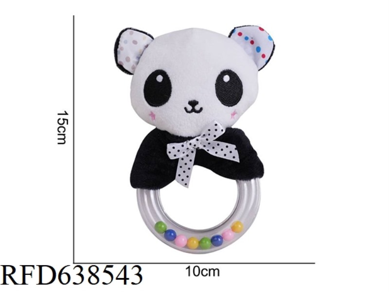 PLUSH BBSKY RUBBER RING HAND RATTLE PANDA X-A