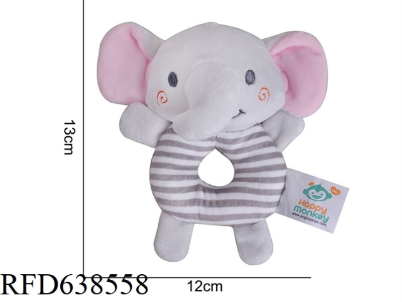 PLUSH TOY TOLOLO ROUND HAND BELL (LIGHT COLOR) ELEPHANT [BAG]