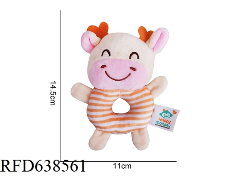 PLUSH TOY TOLOLO ROUND HAND BELL (LIGHT COLOR) DEER [BAG]