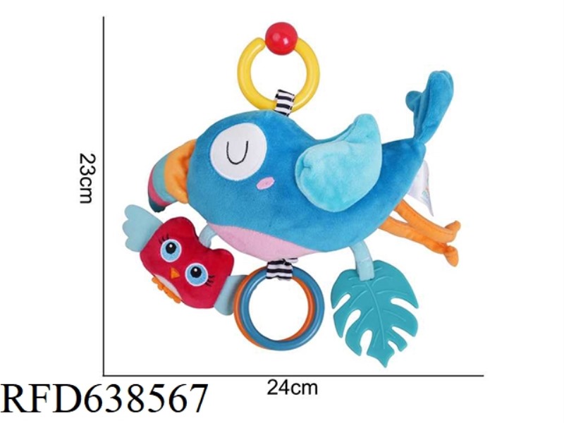 HAPPY MONKEY STUFFED ANIMAL BLUE BIRD