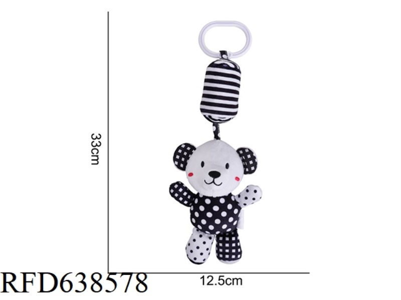 PLUSH TOY TOLOLO BLACK AND WHITE WIND CHIMES PENDANT PANDA