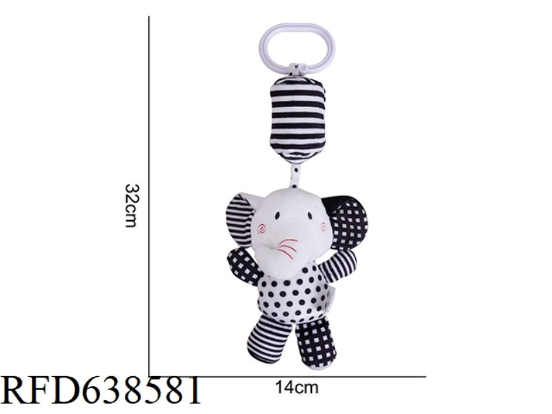 PLUSH TOY TOLOLO BLACK AND WHITE WIND CHIMES PENDANT IMAGE