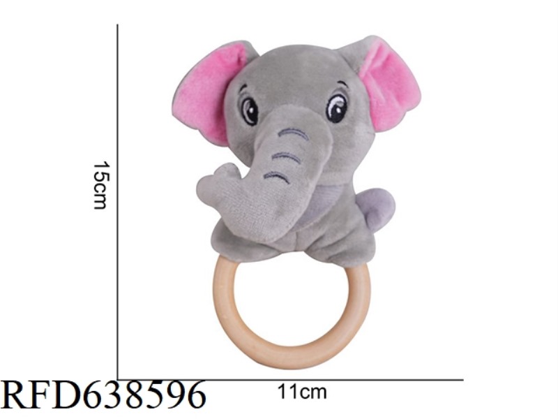 PLUSH TOY BBSKY [WOODEN RING HAND RING] ELEPHANT