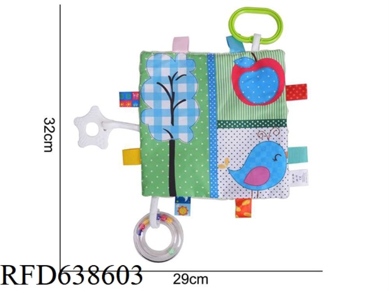 PLUSH TOY BBSKY 【 SMALL COMFORT TOWEL 】 BIRD TREE 【 GREEN BOTTOM 】 X-G