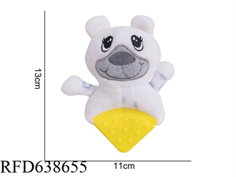 PLUSH TOY DOLERY TRIANGLE TOOTH GLUE WHITE BEAR X-G