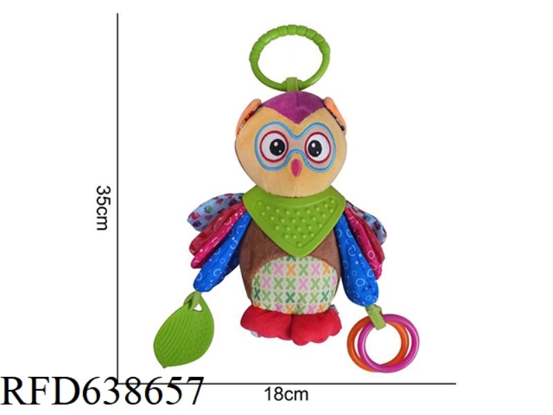 EARTHMAMA A STUFFED ANIMAL STANDING OWL L-3H
