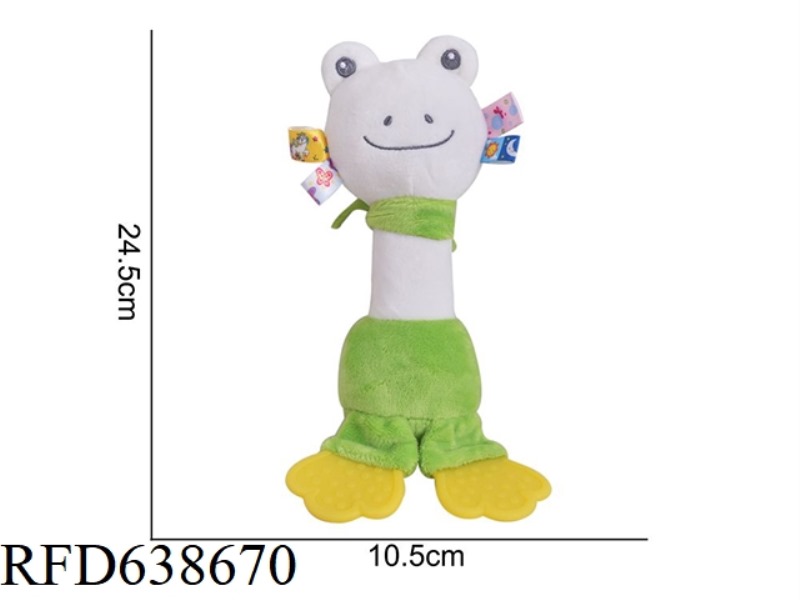 PLUSH TOY DOLERY COLORED TEETH-GLUE HAND CYLINDER FROG