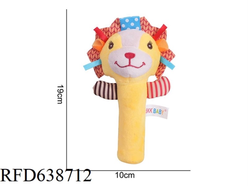 STUFFED ANIMAL SKK RATTLE [BB STICK] LION L-1J