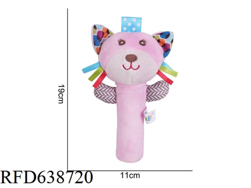 STUFFED ANIMAL SKK RATTLE [BB STICK] CAT L-1I