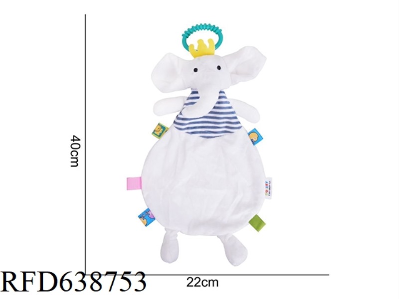 PLUSH TOY DOLERY HALF ROUND COMFORT TOWEL 【 WHITE ELEPHANT 】 H-3I