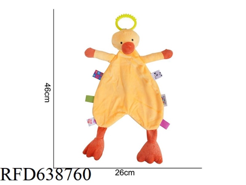 PLUSH TOY DOLERY HALF ROUND COMFORT TOWEL [YELLOW DUCK] H-3L