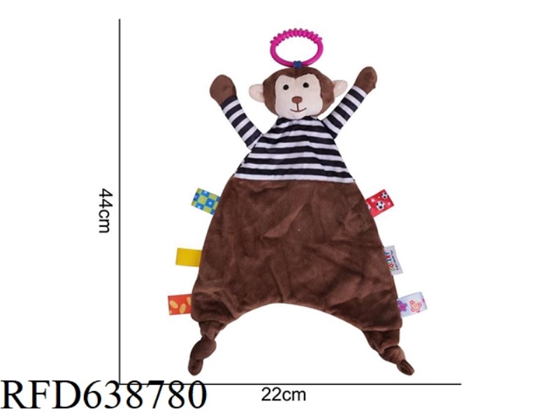 PLUSH TOY DOLERY HALF ROUND COMFORT TOWEL [BROWN MONKEY] H-3K