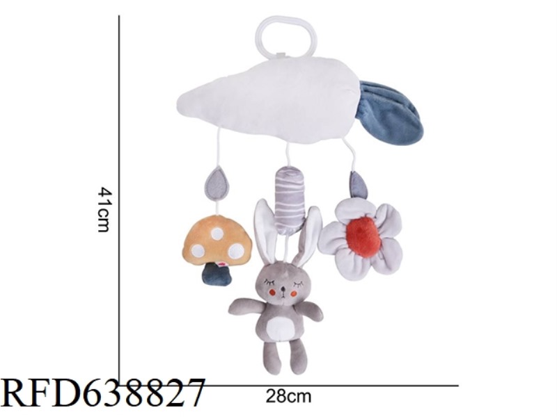PLUSH TOY AIPINQI NORDIC WIND CHIMES CAR HANGING RABBIT RADISH [GRAY] [-1] F-4G