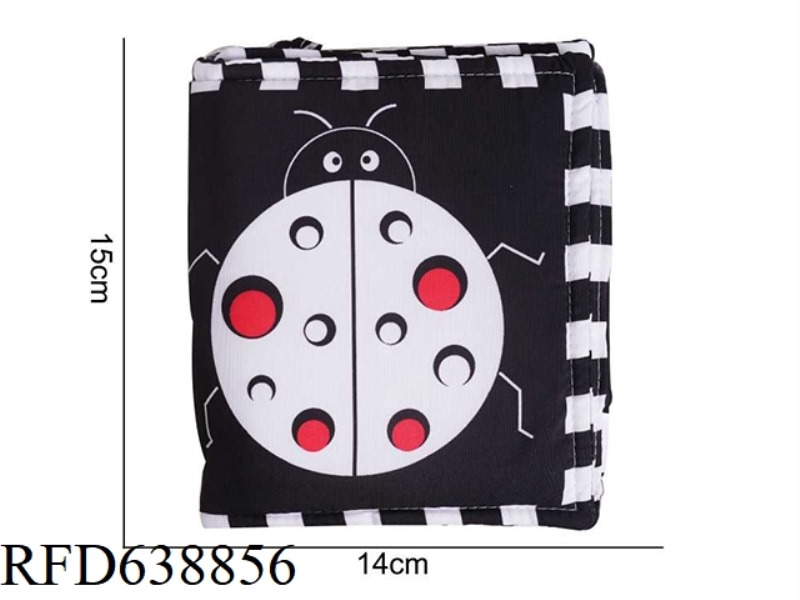 PLUSH AIPINQI BLACK AND WHITE BED AROUND LADYBUG F-3B