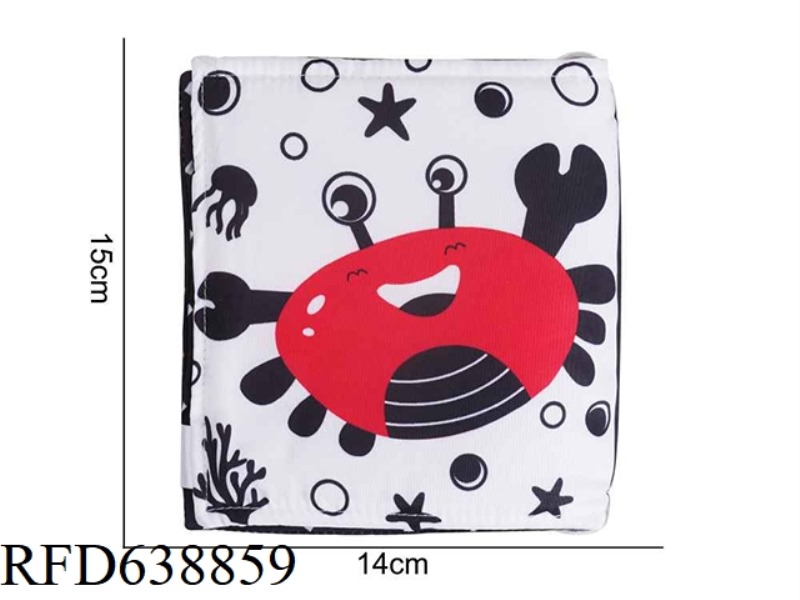 PLUSH TOY AIPINQI BLACK AND WHITE RED BED CRAB F-3E