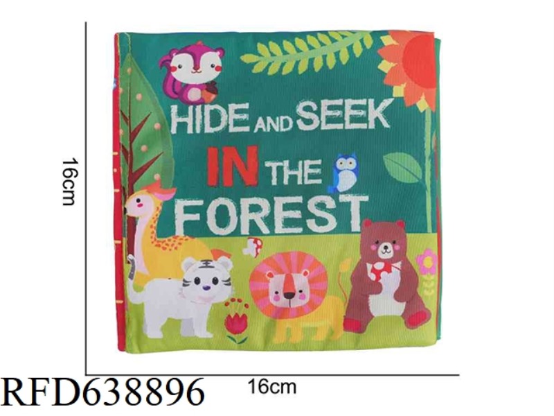 PLUSH TOY KIDSBOOKS HIDE AND SEEK CLOTH BOOK JUNGLE