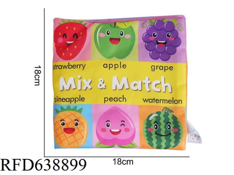STUFFED ANIMAL LAKAROSE FACE PAIR FABRIC BOOK FRUIT I-K