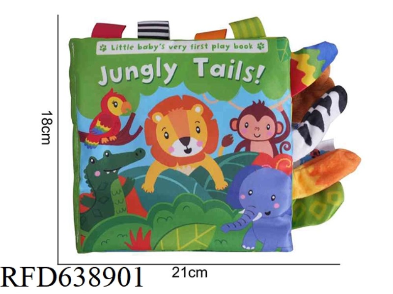 PLUSH TOY TAIL CLOTH BOOK JUNGLE [GREEN] LAKAROSE I-A
