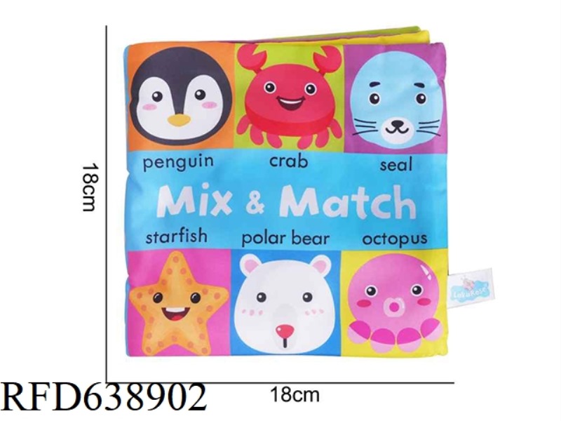 PLUSH TOY LAKAROSE FACE MATCHING CLOTH BOOK MARINE ANIMAL I-L