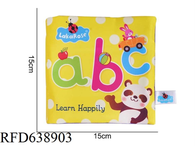 PLUSH TOY LAKAROSE COGNITIVE CLOTH BOOK LETTERS (YELLOW) I-H