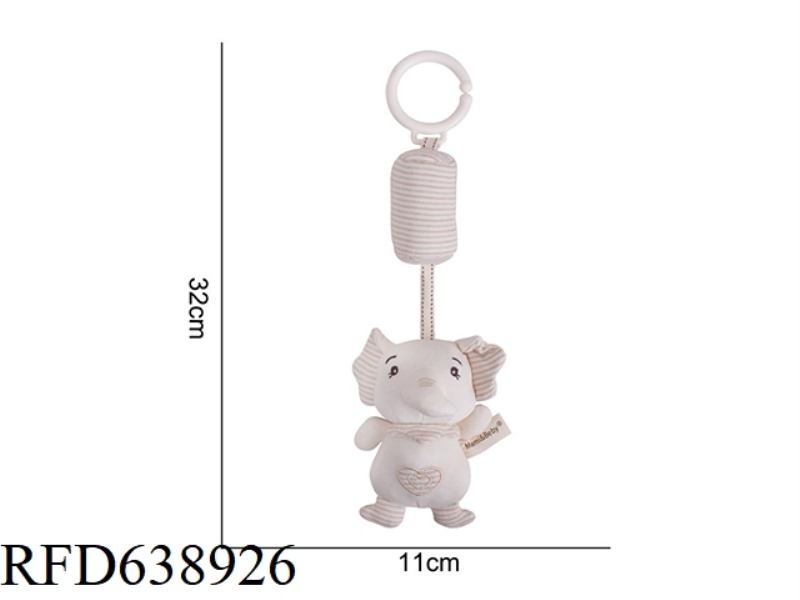 STUFFED ANIMAL MAMIBEBY ORGANIC COTTON WIND CHIME ELEPHANT