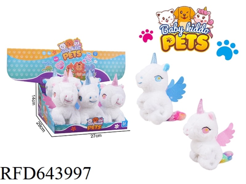 PLUSH UNICORN SNAP RING 6PCS